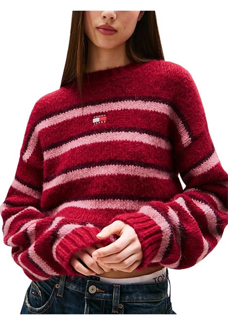 Pullover relaxed fit con distintivo Tommy RUBINO Tommy Hilfiger | DW0DW21679XJP